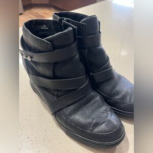 Wedge Leather Boots